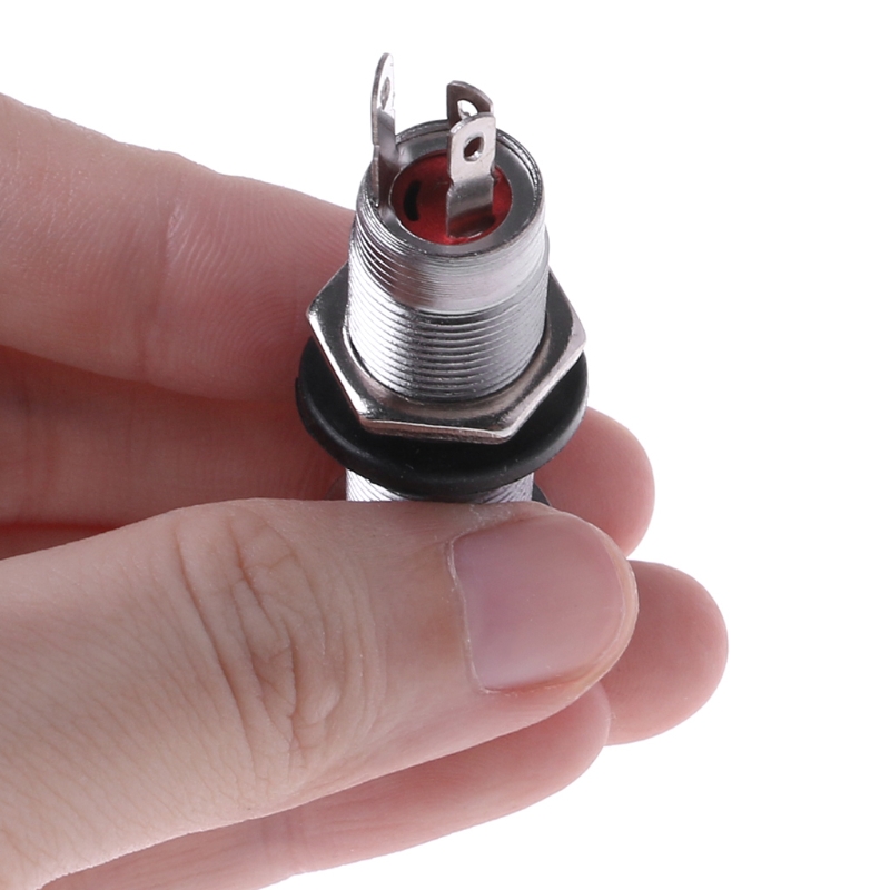 1pc Chrome Guitar Bass Cylinder Output Jack Flush 1/4" Part