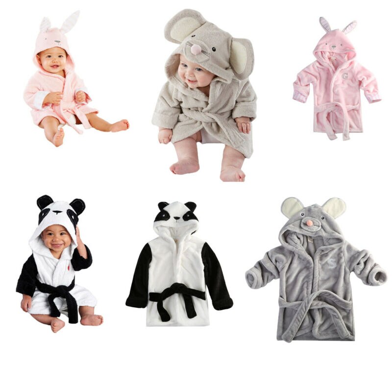 Leuke Peuter Baby Jongen Meisje Badjas Cartoon Dier Rollenspel Bodysuit Robes Baby Pyjama Badjas