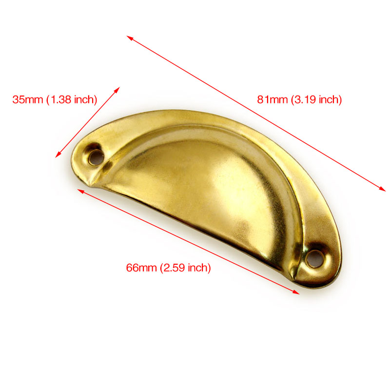 NAIERDI-tiradores antiguos para puertas de cajones, pomos Retro Para armarios, marco de latón, herrajes para muebles, 2 uds.: Gold