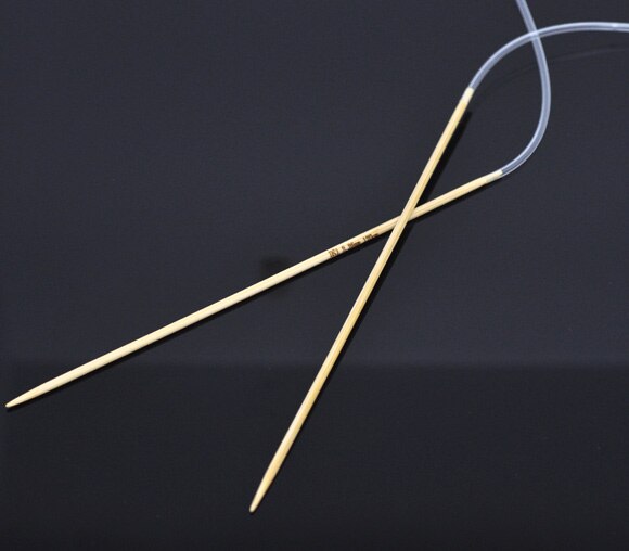 2.25mm runde strikkepinner i naturlig bambus gensergarn for veving av myke tube heklenåler sett gjør-det-selv-verktøy 120cm lange , 1 pc