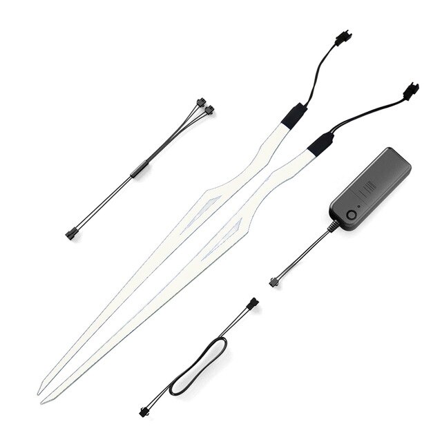 Moto casque bande lumineuse LED étanche EL lumière froide nuit conduite Signal lumineux modifié lumière casque autocollant: Ice Blue