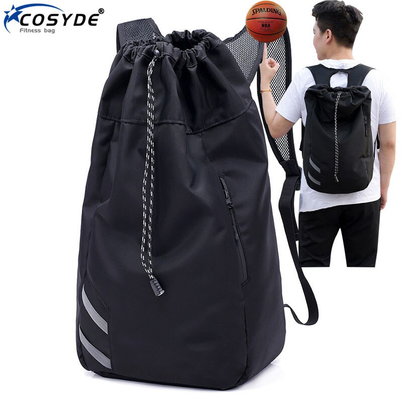 Mochila De Fútbol para hombre, Bolsa Escolar de gran capacidad, con cordón para gimnasio, baloncesto, bolas, cubo impermeable, deportes al aire libre, viajes