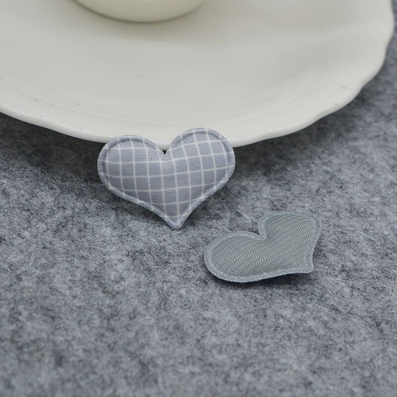 50 stks/partij 3.8*3 cm Ginganghart Padded Applicaties voor DIY handgemaakte kinderen haar accessoires, decoratie accessoires: 6