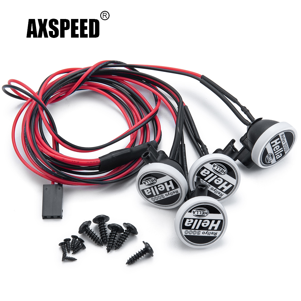 AXSPEED 2/4 Stuks LED Licht met Ronde Plastic Cover voor TRX-4 Axiale SCX10 Tamiya CC01 D90 TF2 1:10 RC Crawler Auto Upgrade Onderdelen