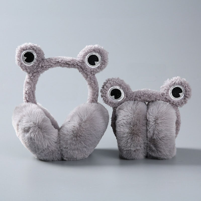 Winter Earmuffs Cute Frog Earmuffs for Women Warm Ear Muffs Ski Outdoor Headband Earphone Protect Christmas for Kid