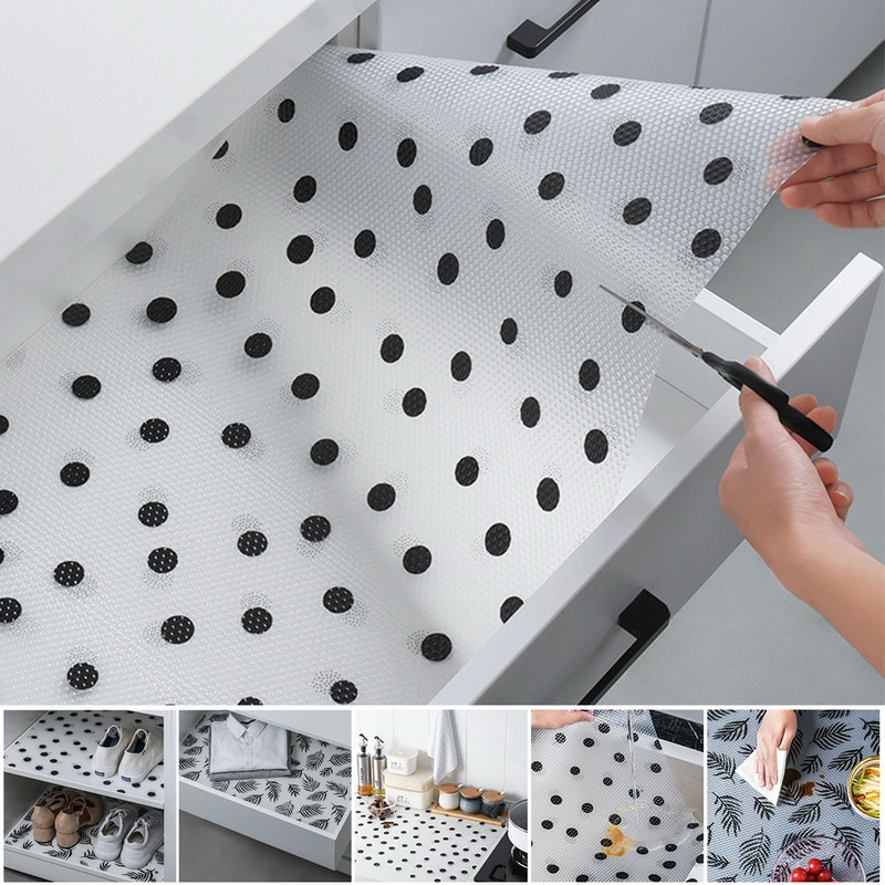 1 Roll Drawer Mat Oil-proof Moisture Kitchen Table Shelf Liner Waterproof Mats Cupboards Pad Cheapest Drawer Mat