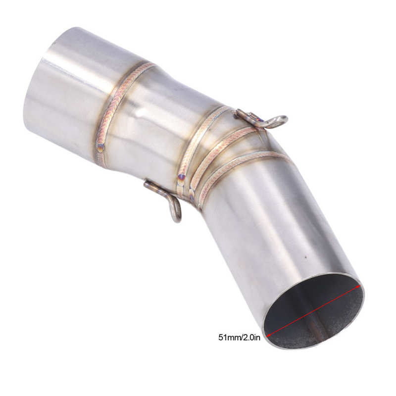 Exhaust Intermediate Tube 1mm Thick Exhaust Medium Tube for Motorcycle