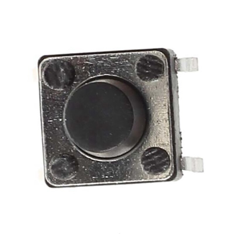 10Pcs 4 Pins Tactile Ronde Drukknop Momentary Tact & 10Pcs Spdt Zwart Rode Knop Op/op Ronde Rocker Switch Ac 6A/125V