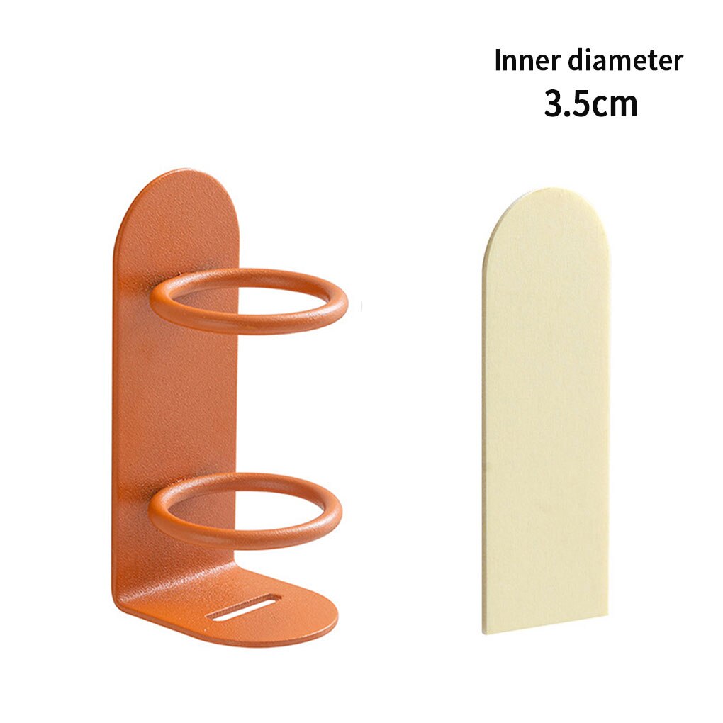 Electric Toothbrush Holder Wall Bathroom Organizer Tooth Brush Holder Toothbrush Cup Stand Case Rack Shaver Iron Shelf Storage: Orange