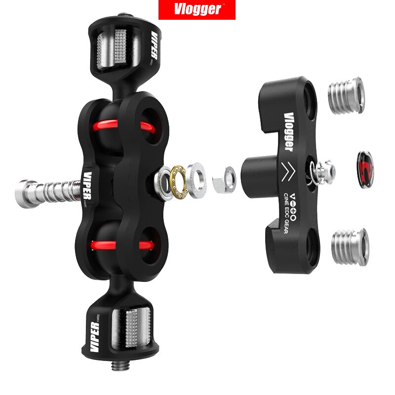 Vlogger magisk væpne lysbrakett gimbal kamera burtilbehør artikulerende armmontering klemme adapter kulehode skjermstativ