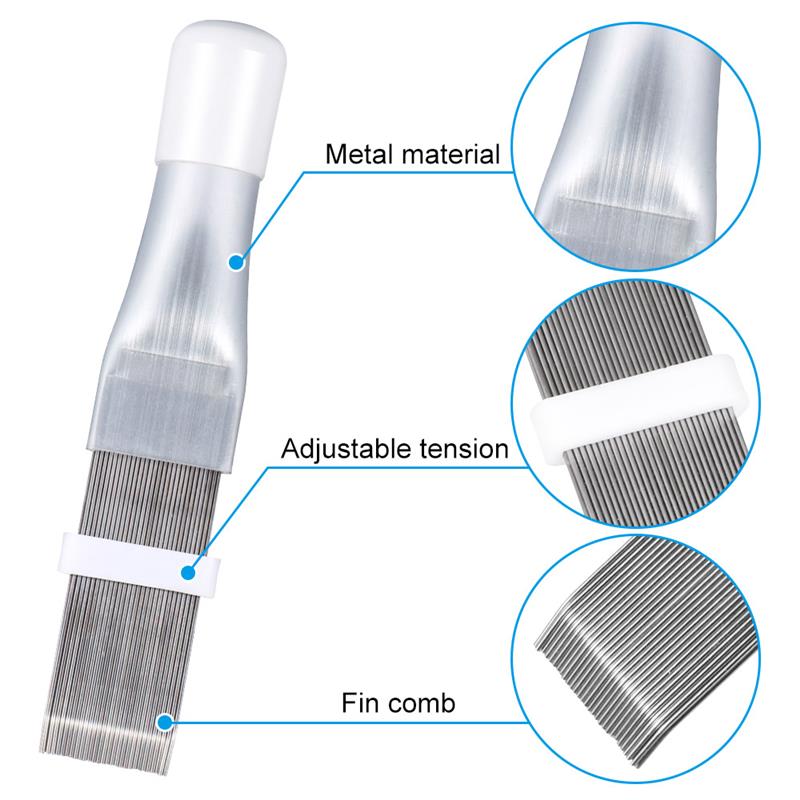 Condensor Kam Roestvrij Staal Fin Kam Borstel Voor Airconditioner Blade Cooling Rechttrekken Schoonmaken Tool Reparatie Tools