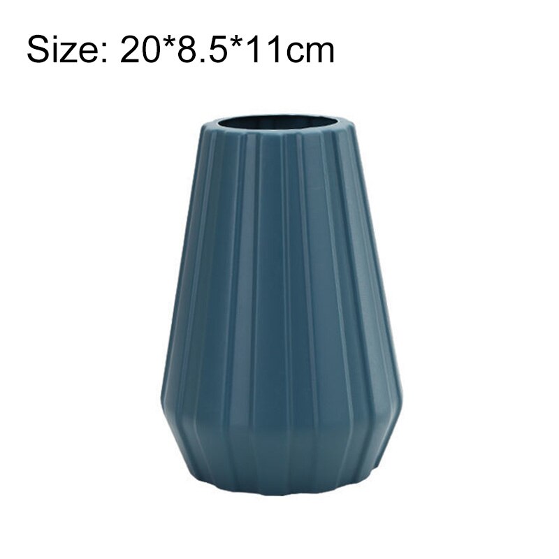 Plastic Flower Vase Decoration Home White Vase Imitation Ceramic Flower Pot Flower Basket Nordic Decoration Vases for Flowers