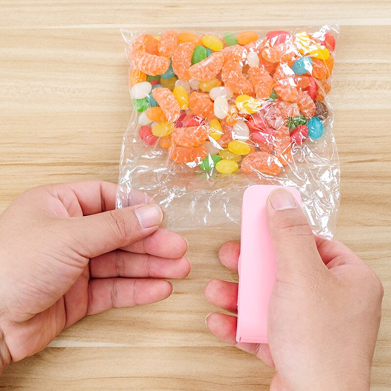Mini matpåse värmeförseglare, bärbar förseglingsmaskin för plastpåsar matförvaring snacks, mini påsförslutare, chipspåsar