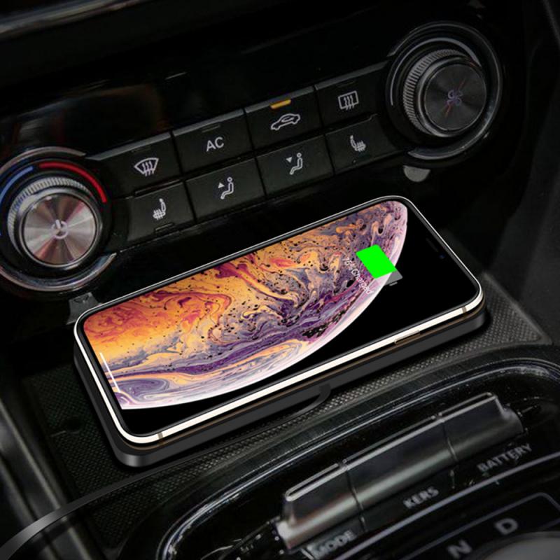 Qi Wireless Car Charger Telefoon Snel Opladen Non-Slip Pad Mat Voor Telefoon Samsung