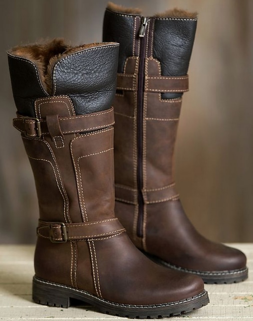 Kvinner knehøye støvler stor størrelse lave hæler sko støvletter gladiator vintage pu lær vinter snø varm sko botas mujer