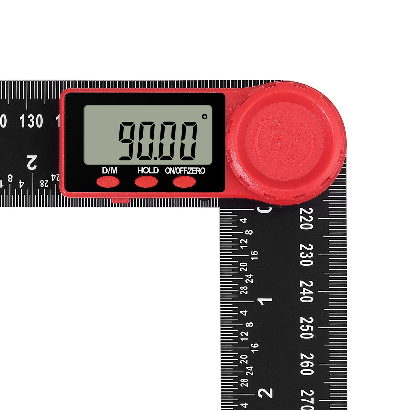 PROSTER 0.05 ° Resolution LCD Digital Angle Finder Ruler Protractor Measure Tool 200mm Angle Gauge with ON / OFF / ZERO Button