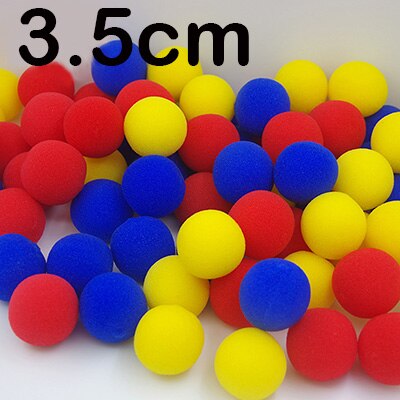 100 sztuk 3.5cm Super miękka gąbkowa kulka palec magiczne sztuczki bliska Magia iluzje sztuczka rekwizyty piłka pojawiające się/znikające Magie: Multi-kolor Dia3.5CM