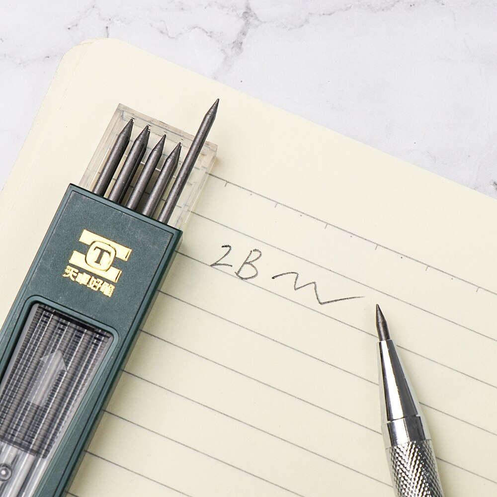 10PCs/Box 2B HB Black 2.0 Mechanical Pencil Lead Refill School Students Automatic Lead Core Refills Writing Drawing Tools