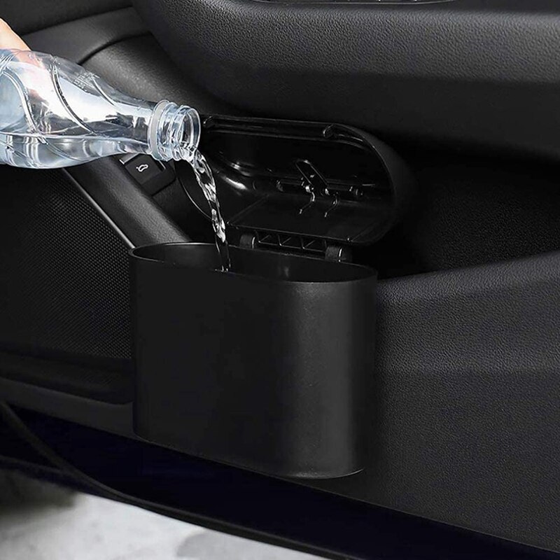 2Pcs Car Multifunctional Trash Can with Lid Car Trash Can Waterproof Portable Trailer Trash Can for Car Office Kitchen