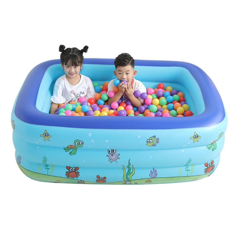 Kids inflatable Pool Children's Home Use Paddling Pool Large Size Inflatable Square Swimming Pool for baby CD: Default Title