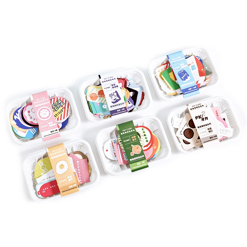 VanYi 30 Sheets/Box Drinks Stationery Sticker Paper Doll Decorative Delicious Convenience Store Diary Label Waterproof Stickers