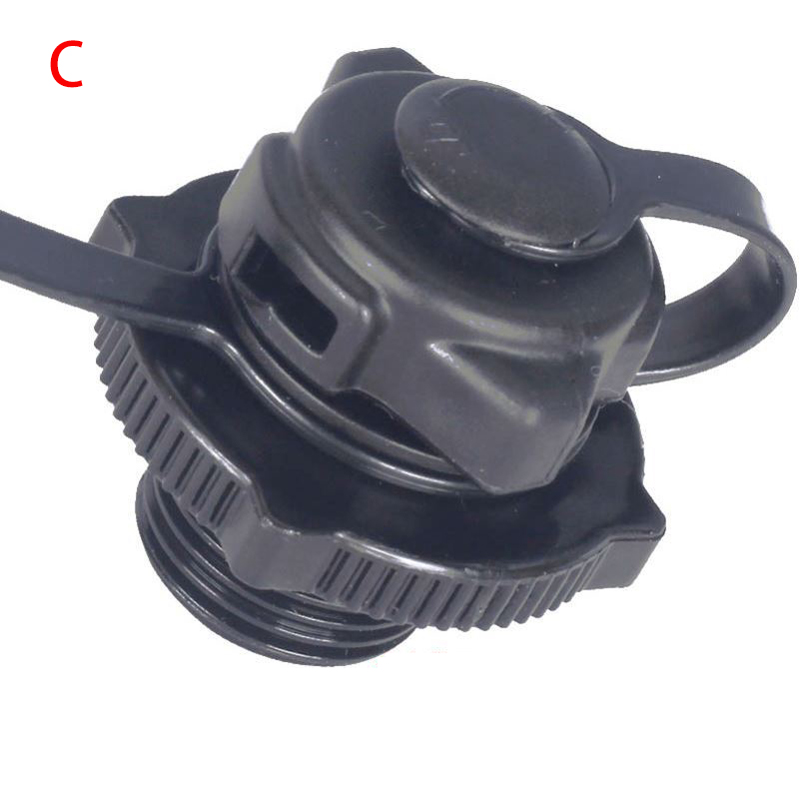 Portable air valve caps screw air valve for inflatable rubber dinghy raft inflatable boat air valves adapter black: C