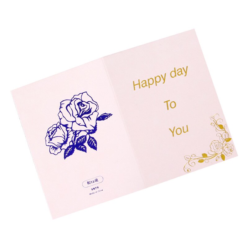 Petite carte postale de joyeux anniversaire | Enveloppe créative, cartes , carte de vœux, en métal, 3D, faite à la main, carte de remerciement vierge, pour