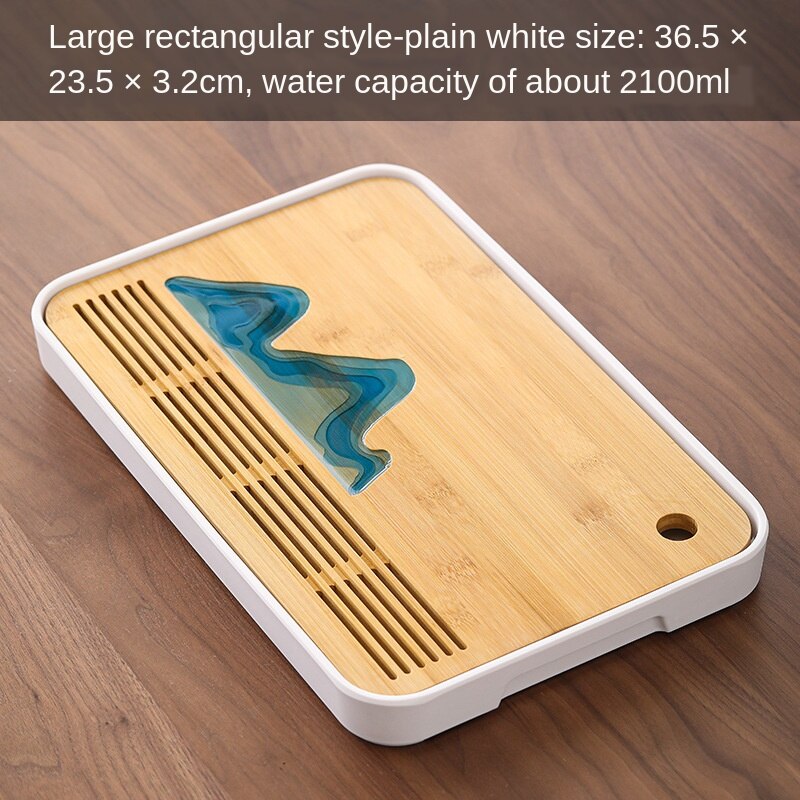 Plateau à thé japonais plateau à thé en bambou Simple maison hôtel voyage Kung Fu stockage de l'eau plateau à thé Table à thé Table à thé chinoise plateau en bois: tea tray6