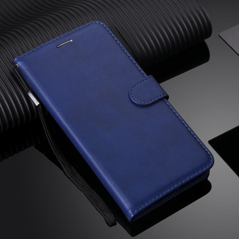 Honor 9A portfel etui robić Huawei Honor 9A skórzany pokrowiec na Honor 9 A etui na telefon komórkowy etui na karty Coque: niebieski