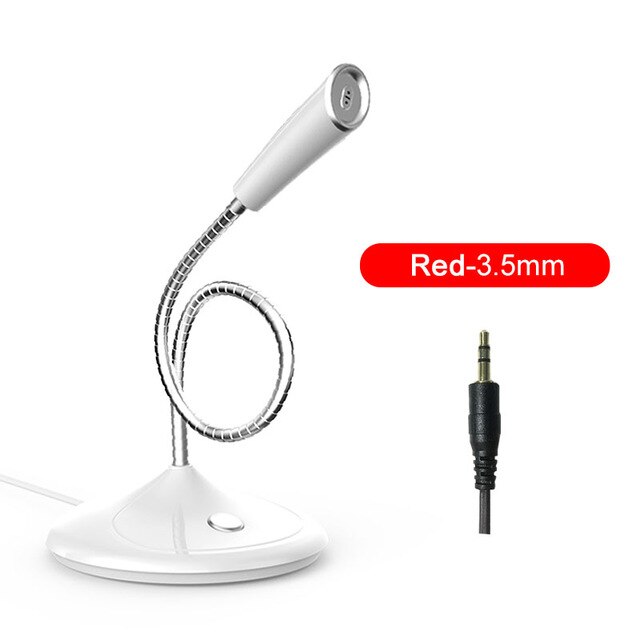 Microphone for Computer 360 ° Freely Adjust Microphone Gaming Chat Microphone USB Desktop PC Laptop Voice Studio: E