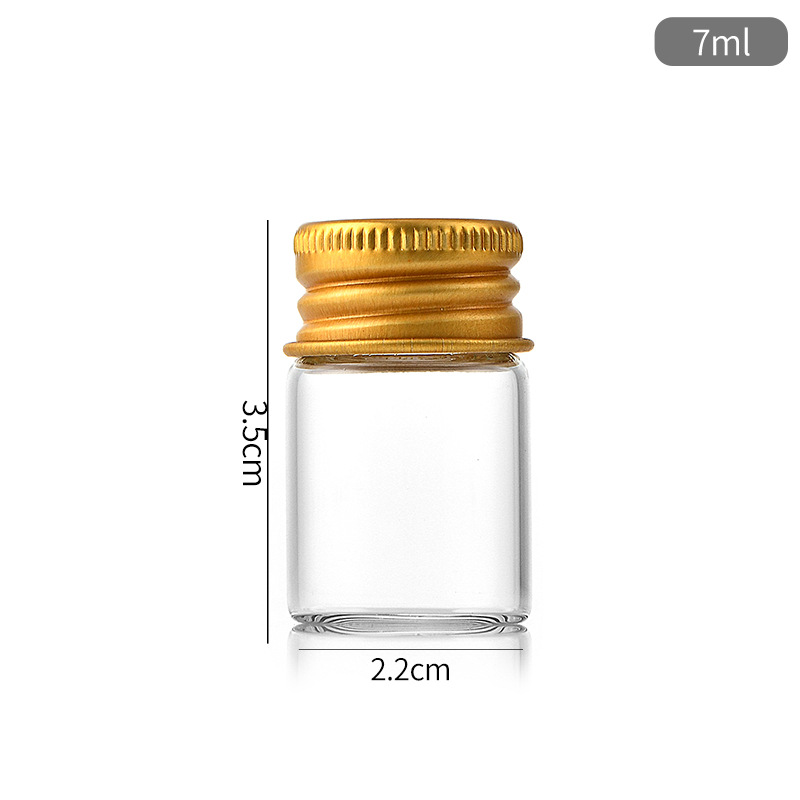 5 ~ 30ml små glassflasker med skrukork, oppbevaringsglass, minibeholdere, gjennomsiktige hetteglassflasker, tomme, påfyllbare flasker: Brun