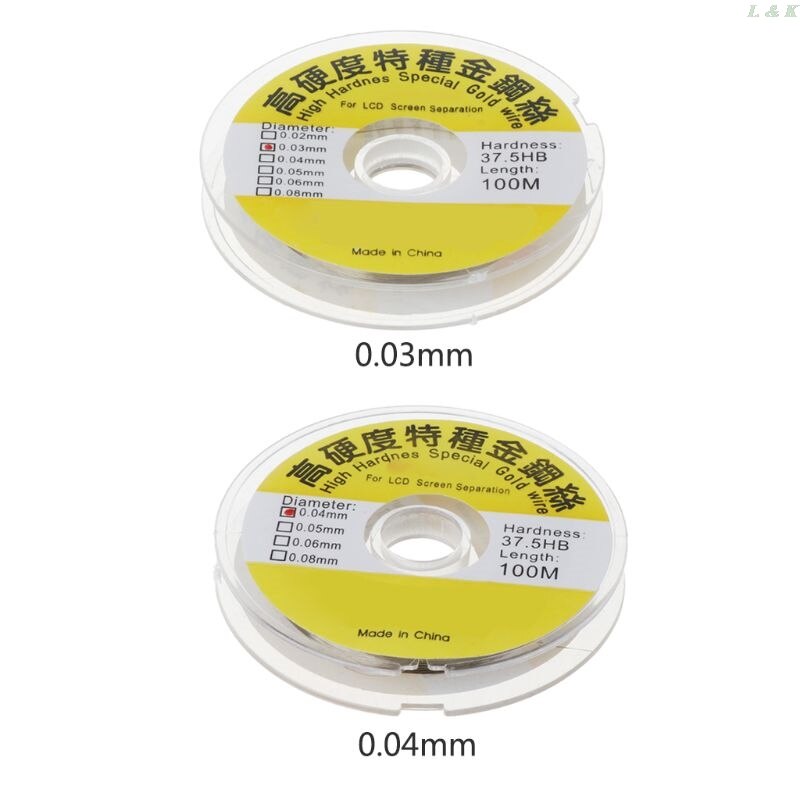 100 M Legering Goud Molybdeen Draad Snijden Lijn Lcd Scherm Separator Reparatie