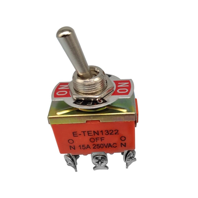 E-TEN1322 Double Pole Double Throw Toggle Switch Power Supply Shaking Rocker Switch Toggle Switch 6-pin 3 Gear Switch: E-TEN1322