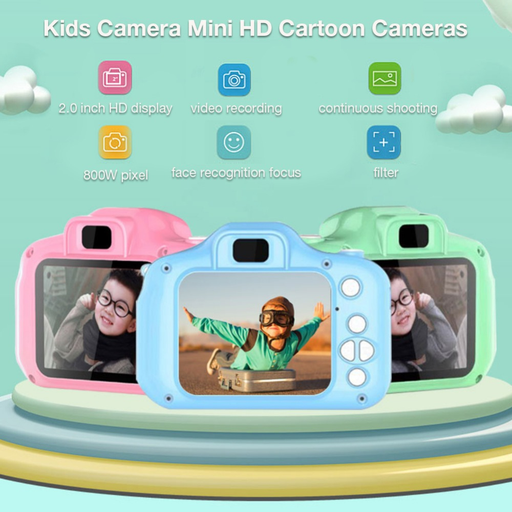 Hd Screen Chargable Camera Outdoor Digitale Mini Camera Kids Cartoon Leuke Camera 2 Inch Fotografie Props Voor Kind