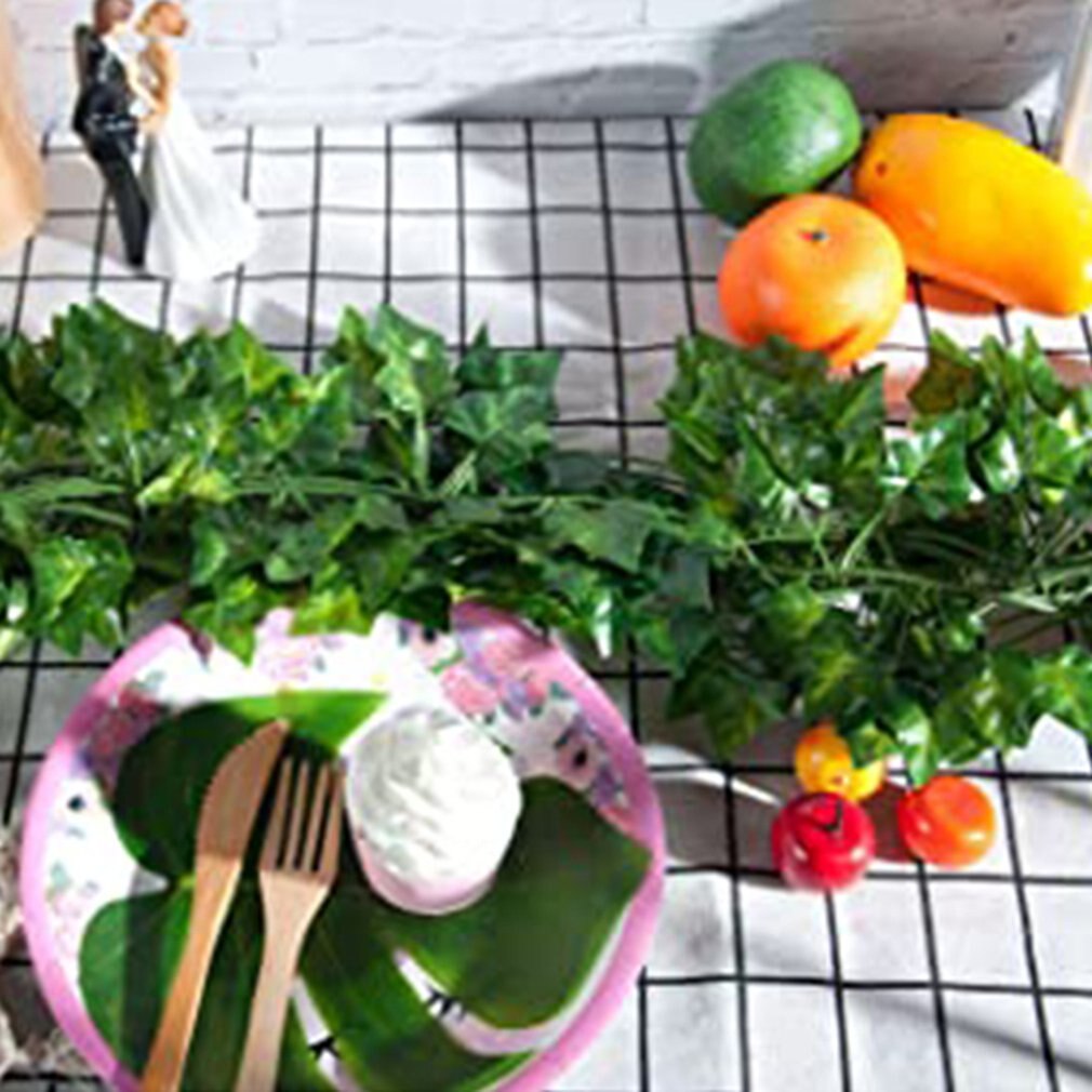 Fast Artificial Sweet Potato Leaves Vine Decoration Green Leaf Rattan Artificial Plant Leaves Ivy Green Plants