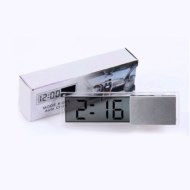Auto Lcd Digitale Klok Thermometer Auto Window Outdoor Smart Nummer Display Temperatuur Instrumenten Energiebesparende Accessoires: clock