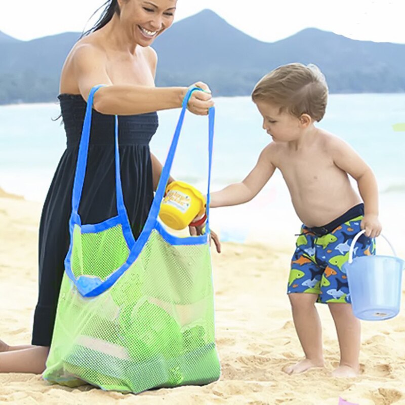 Draagbare Surfen Bag Opvouwbare Mesh Strandtas Voor Kinderen Strand Speelgoed Manden Opbergtas Kids Outdoor Zwemmen Waterdichte Zakken