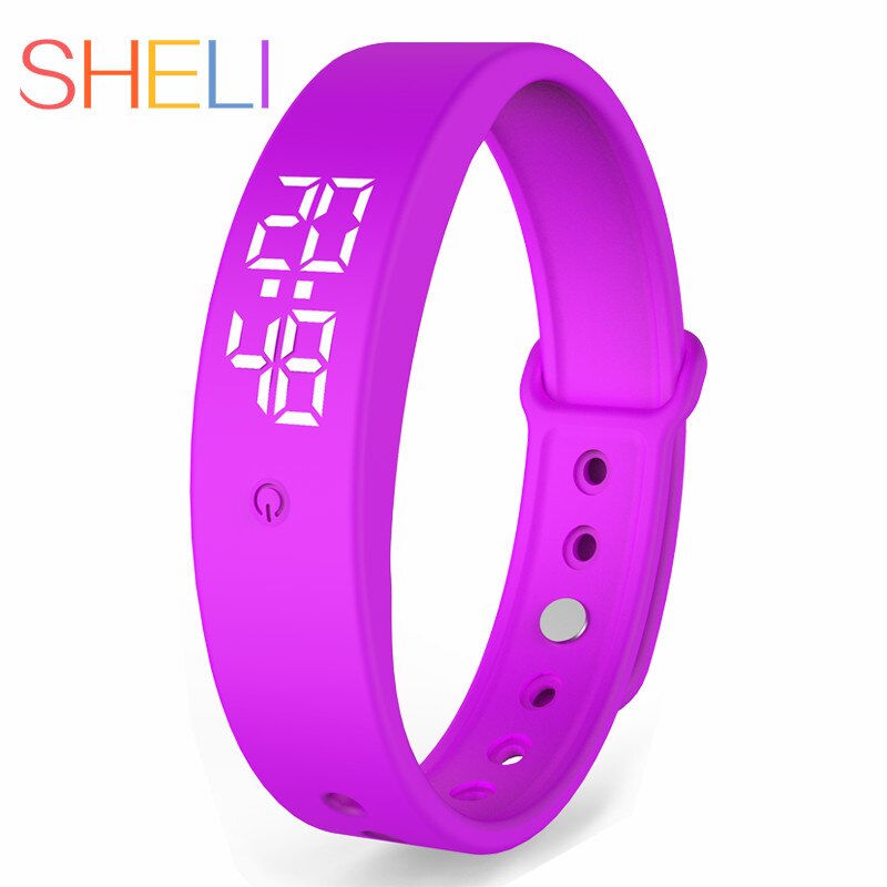 Smart Horloge Body Temperatuur Smartwatch Waterdichte Precieze Display Intelligente Trillingen Herinnering Monitoring Smart Polsband: PURPLE