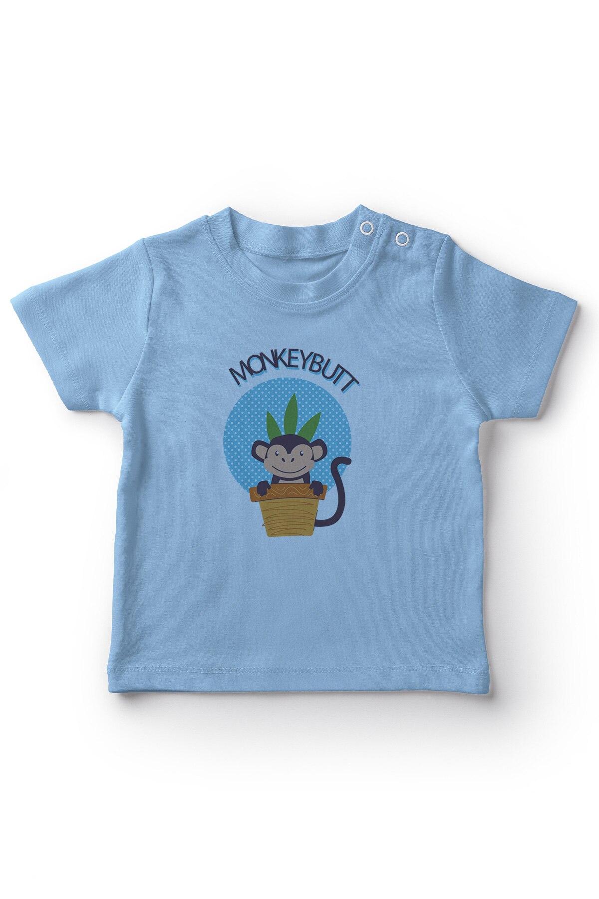 Angemiel bébé le singe tee shirt bébé garçon bleu