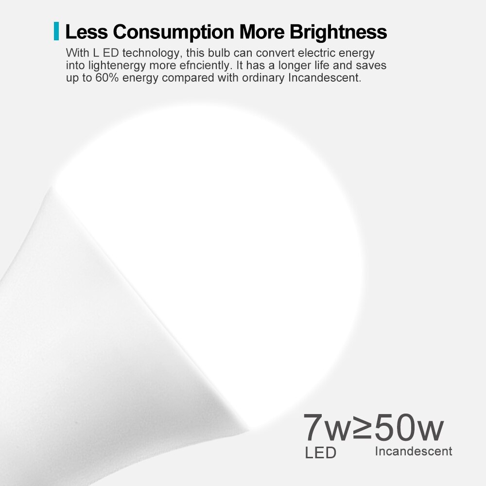 Led trådløs wifi smart lyspære fjernkontroll stemmekontroll lys rgbw lampe kompatibel med alexa google home  e27 energisparende lampe