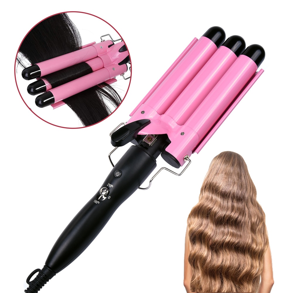 Professionele Haar Krultang Keramische Triple Vat Haar Krultang Strijkijzers Haar Wave Waver Styling Tools Haar Styler Wand