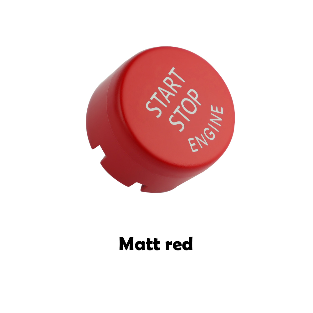 Engine Start Stop Button Cover for BMW F30 F10 F33 F15 F25 F48 X1 X3 X4 X5 X6 With Off Switch Replace Cap: Matt red