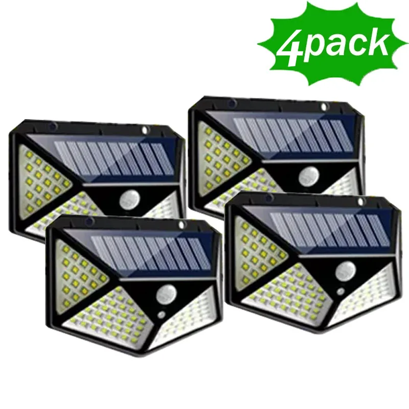 100 LED-wandlamp op zonne-energie met bewegingssensor LED-verlichting voor gebruik binnenshuis Automatische helderheidsaanpassing voor veranda-tuin: Blauw
