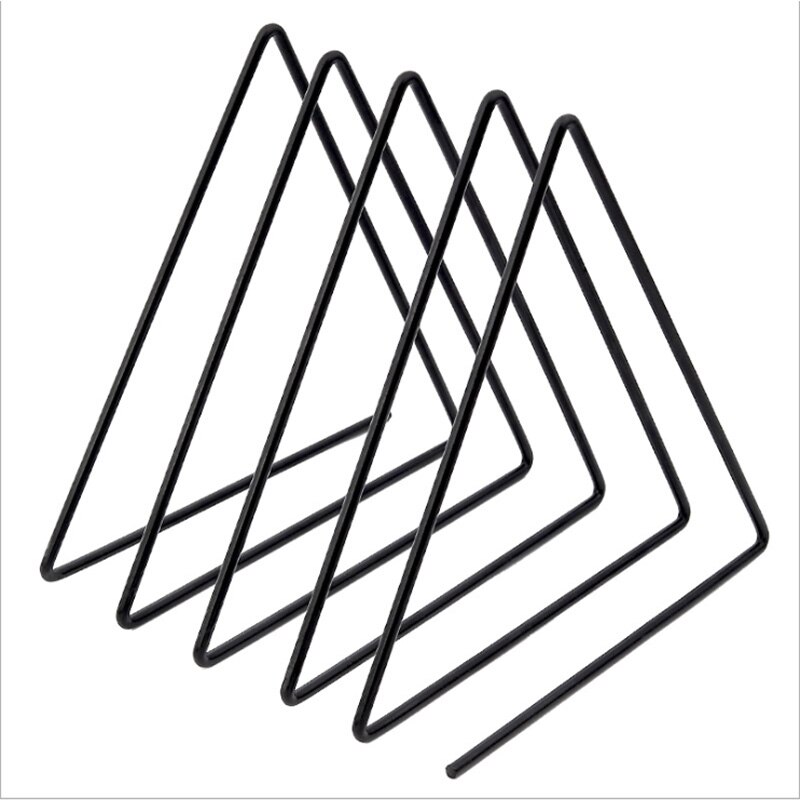 Nordic minimalist style wrought iron triangle book shelf book stand home office desk book storage ornaments: 1
