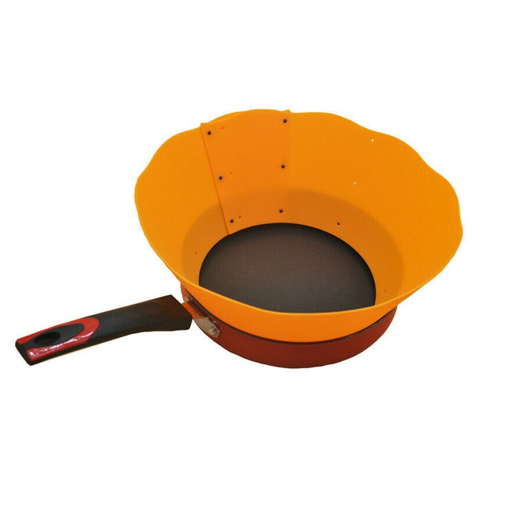 Fryguard Ploetert Guard Non-stick Verstelbare Siliconen Splash-Proof Keuken Accessoires DIN889: orange