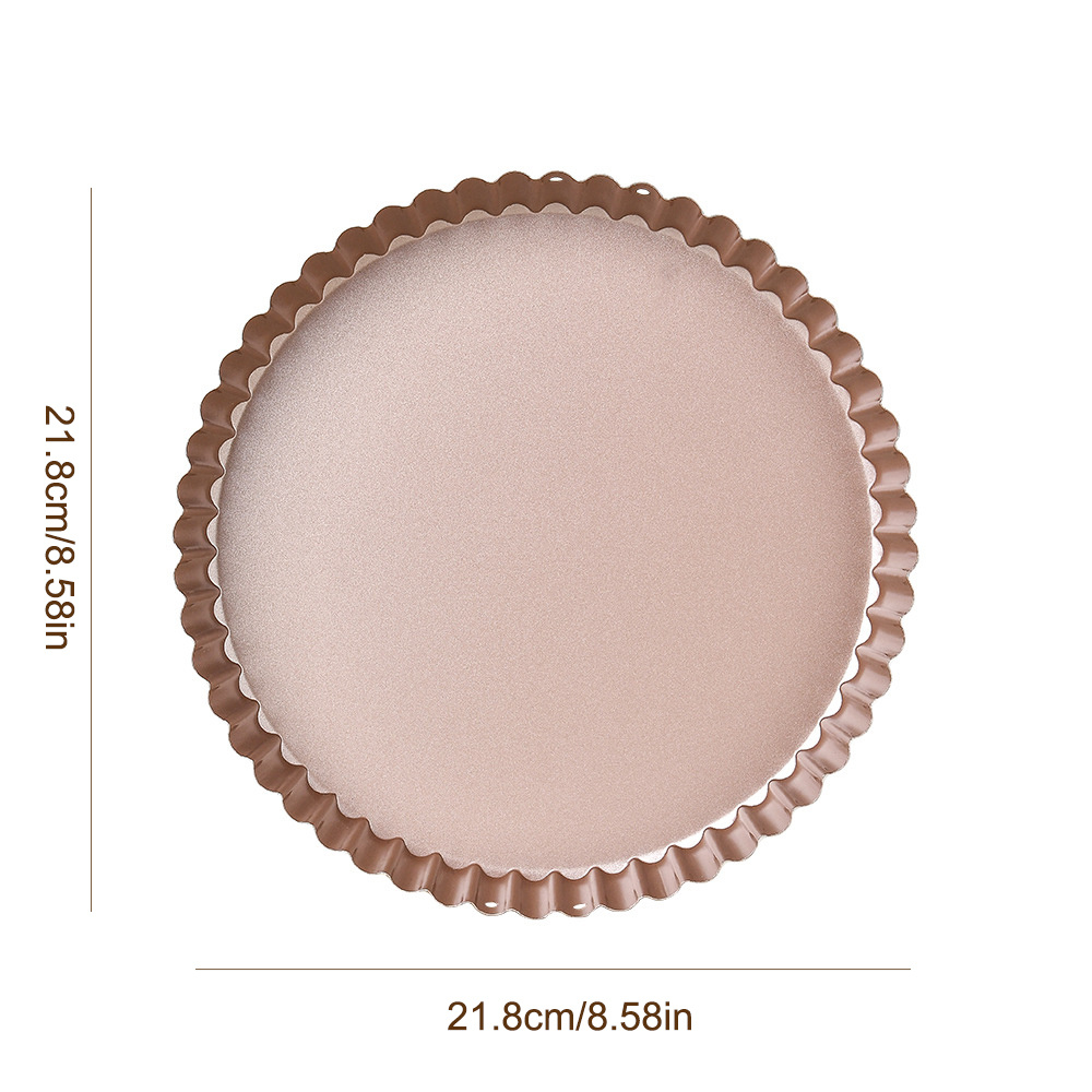 Fluted Pie Tart Pan Mold Baking Removable Bottom Nonstick Quiche Tool Rectangle Bakeware Template Dishes Cake Pans: Dark Khaki