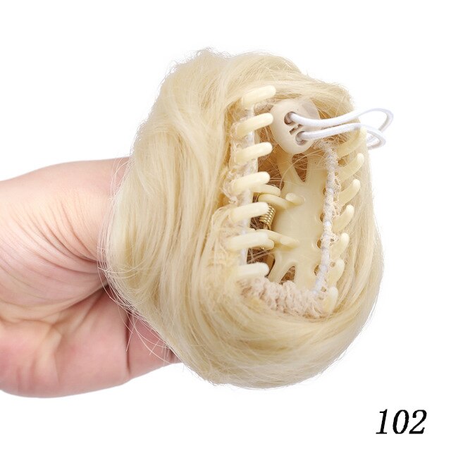 Aioosoo, moño de pelo moño rizado para mujeres, moño de Donut, extensiones de postizas, moño sintético de fibra de alta temperatura