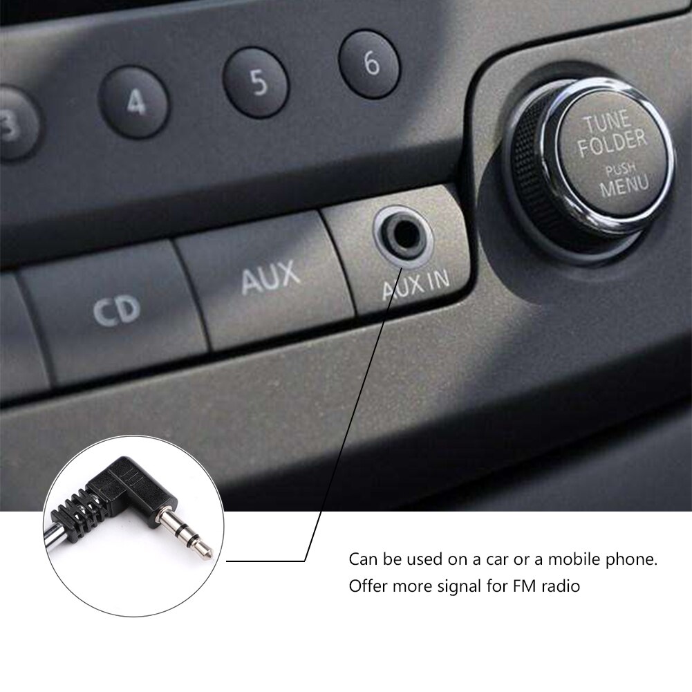 3.5mm fm radiomodtagerantenne 8.8 tommer multifunktionsgrænseflade fm radio optrækkelig antenne i rustfrit stål fm radioantenne