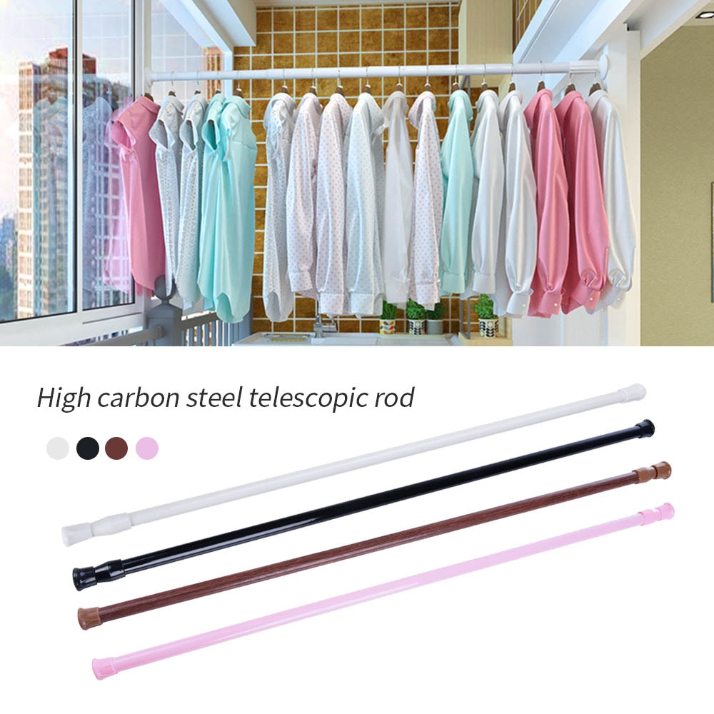 Multifunctional Adjustable Telescoping Shower Curtain Rods And Accessories Pole Rod Hanger Spring Loaded Bathroom Product