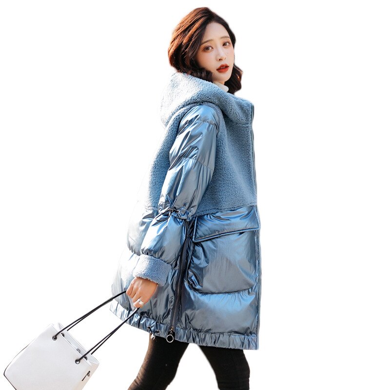 Winter Coat Women Oversize Winter Down Jacket Plus Size Woman Coats Windproof Wool Hooded Thicken Warm Jackets